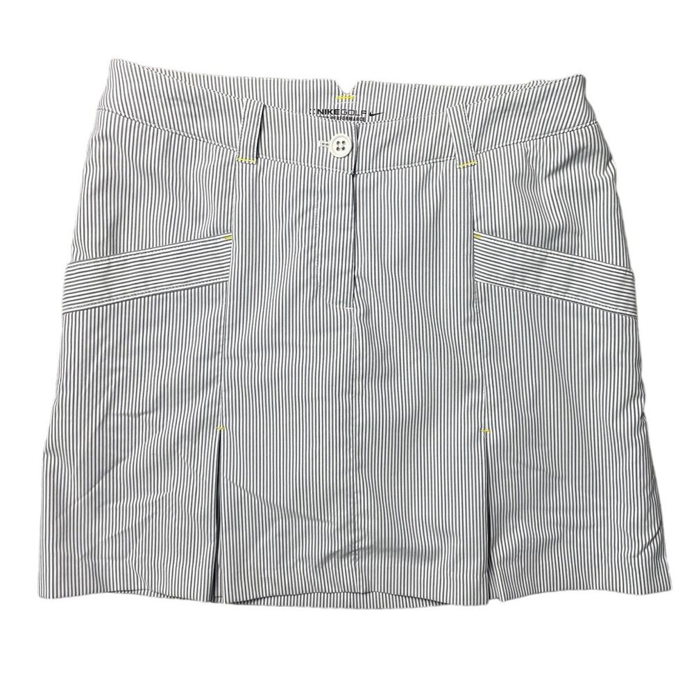 Nike Golf Tour Dri-Fit‎ Pop Pleats Performance Pin Stripe Skort Size 6